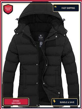 Women's Quilted Puffer Winter Coat Hooded Thickened Warm Jacket